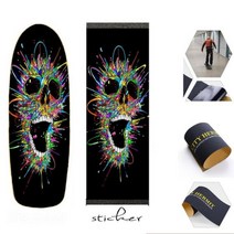 해골 패턴 84*23cm 사포 스케이트 보드 스쿠터 스케이트 보드 Griptape Longboard 사포 전기 스케이트 보드 그립 테이프 테이프, KL11