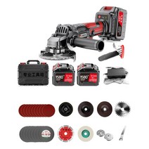 충전 무선 그라인더 4인치 앵글 속도조절 미니 전기 핸드 연삭기 연마기, 2개