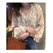 봄 쉬폰 꽃무늬 블라우스 러블리 데일리 나들이 여자블라우스