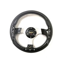 자동차 핸들 유니버설 13quot 혼 버튼이 있는 320mm 레이싱 스포츠카 스티어링 휠 탄소 섬유 모모 13인치 스티어링 휠, 협력사, 검은 색