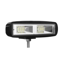 6Inch 48W 16 led 작업 라이트 바 플러드 빔 바 자동차 suv 오프로드 주행 안개등 Ip68, 블랙이에요.