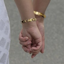 국산 사노피아 게르마늄 티타늄 건강팔찌 오스틴 1개 건강자석 골프 스포츠 패션 부모님 지인 선물 여성 남성 커플, L size, 골드