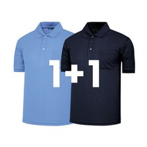 1+1 나인앤나인 36수 PKG 카라 포켓 여름 반팔티셔츠(2장세트)