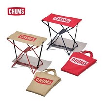 위블앤 아웃도어 캠핑 Chums 휴대용 스툴 접이식 의자, 레드