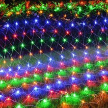 LED 그물 메쉬 크리스마스 문자열 조명 갈 랜드 220V 야외 창 커튼 고드름 요정 빛 파티 새해 정원 장식, 여러 가지 빛깔의, 2X2M 144LED, EU 플러그