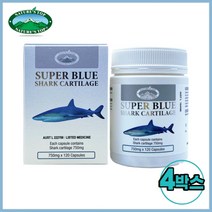 호주 네이쳐스탑 SUPER BLUE SHARK CARTILAGE 콘드로이친 상어연골 750mg 120캡슐, 4개