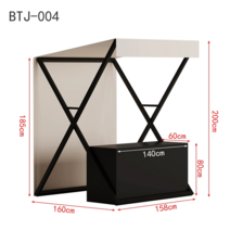 플리마켓 가판대, 테이블길이150블랙거치대+그레이덮개+페인트구이양철장