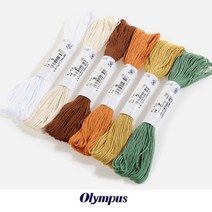 올림푸스 캔들위크 사시코 자수실 6색세트 1-7 프랑스자수, 올림푸스캔들위크사시코자수실-1-7