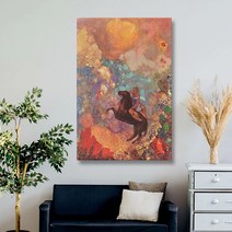 아란아트 오딜롱르동 꽃그림 거실벽인테리어 카페액자 매장인테리어, 13 페가소스를 탄 뮤즈