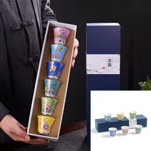 다기 찻잔 6p 50ml 요리도구 커피잔걸이 유리다기세트 전통찻잔세트 다기잔 쌍화차잔 다구세트 커피유리잔 커피유