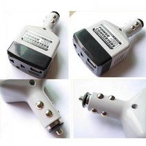 시거잭 인버터 차량용 자동차 전원 변환기 휴대용 DC 12V/24V AC 220V USB 충전기 어댑터 200W, 단일옵션
