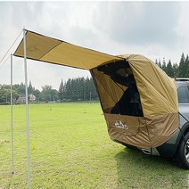 캠핑 차박 텐트 차량 그늘막 모기장 폴대포함, 블랙(텐트+폴대)