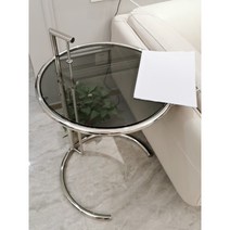 소파 옆 사이드 테이블 유리, 블랙