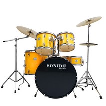 Sonido [풀세트구성] 소니도 Q-star 5기통 드럼세트 색상선택, 옐로우(YL)5기통