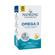 Nordic Naturals 노르딕 내츄럴스 얼티메이트 오메가3 1280mg EPA DHA 60정 레몬맛 디알파토코페롤 함유