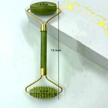 Jade Roller Massager for Face Roller Gua Sha Jade Stone Face Massager 얇은 페이스 리프트 주름 방지, 02 B 1Pcs