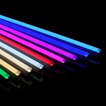 LED T5 간접조명 플리커프리 일자등 컬러 슬림형광등 라인 무드등 LED바, 400mm 7W, 전구색(노란빛)