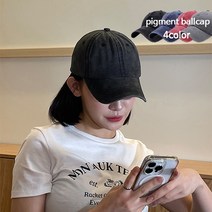 무지 볼캡 커플 무지 모자 피그먼트 빈티지 워싱 파스텔 남녀공용 헤리티지 가을 여자 남자 캡