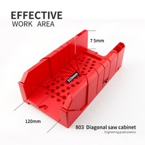 클램핑 마이터 박스 목공 톱 12 인치 커터 도구 조절 가능한 레버 바 빨간색 또는 검정색 1 개, [02] black colour, 02 black colour