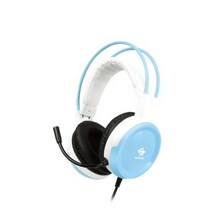 긱스타 GH100 USB 스테레오 게이밍 PC 헤드셋 헤드밴드, 블루