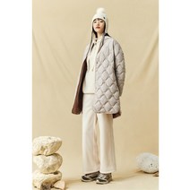 코오롱스포츠 여성 경량 퀼팅 롱다운올라 롱 TVJDW22512GRI