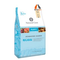 네츄럴코어 강아지 사료 에코5b 퍼피 살몬(연어) 작은알(6.5mm) 7kg+쫄깃 2종(필수지방산이 풍부한 연어 순살 두뇌성장 발육 면역건강 장건강에 도움), 에코5b 작은알 6.5mm 2.4kg+쫄깃 1종