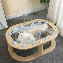 반려동물 하우스 캣타워 고양이집 숨숨집 스크래처, 작은 원형 해먹 (시원하고 통기성)