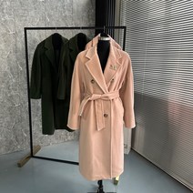 여자 캐시미어 롱 코트 트렌치 데일리 결혼식 하객