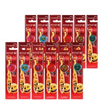 브러쉬버디즈 이모지 미스터리캡 유아칫솔, 12개, 랜덤 발송