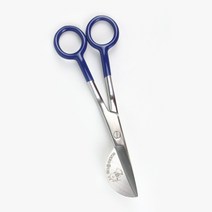 JStrading 누에르고치 펀치니들 전용 가위 루프컷팅 아플리케 자수용 펠리칸가위 커브가위 덕빌가위, 블루