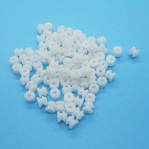 V벨트풀리 소형 모터 풀리 직경 58mm 2mm 샤프트 구멍 플라스틱 기어 DIY 모델 장난감 액세서리 로트당 100 개 582A, 2mm Tight