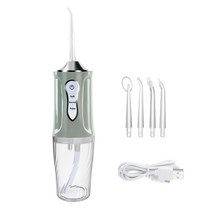 구강세정기 물치실 치간세정기 최신 전기 irrigator uv 살균 usb 충전기 워터 제트 flosser 방수 치석 제거 치아 치실, 푸른 풀