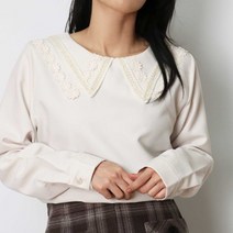 빅걸스토리 빅사이즈 여성 할리 레이스 깔끔핏 포인트 고급스러운 블라우스