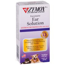NEW 자이목스 애완동물 귀 세정제 Zymox otic with 0.5% Hydrocortisone, 37ml, 1개