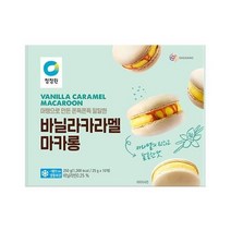 청정원 홈카페 청정원 바닐라카라멜 마카롱 250g (25g 10) 어린이 회사 탕비실 간식 여행 토스트 야식 술안주, 14개