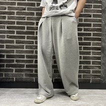 남녀공용 데일리 핀턱 밴딩 롱 와이드 팬츠 해비쭈리 벌룬 통바지 3color