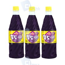 오뚜기 포도시럽 1kg 3병 슬러시 원액 과일맛시럽