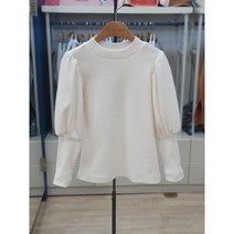 컬리수 골지퍼프티셔츠 C224TSG10P, 아이보리
