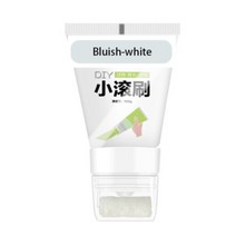 작은 롤링 브러시 벽 라텍스 페인트 수선제 스크레이퍼 페인트가 있는 수리 크림 유효한 곰팡이 방지 건조 패치, [04] Bluish-white 100g