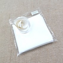 (당일출고)자수용 아사손수건5장세트-백아이보리/ 프랑스자수DIY/ 프랑스자수손수건/ 자수용원단