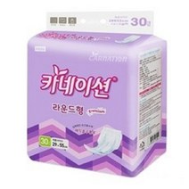 카네이션 프리미엄 라운드형 속기저귀(4회분) 성인기저귀, 8개, 30개