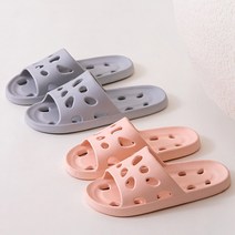 1+1 EVA 미끄럼방지 욕실화 물빠짐 욕실 슬리퍼 실내화 6color, 그레이(남성용~275), 핑크(여성용~250)