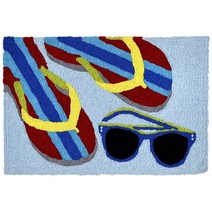 Jellybean Mod Beach Accents 실내/실외 세탁기 세탁 가능 50.8cm x 76.2cm 액센트 러그 5744351292