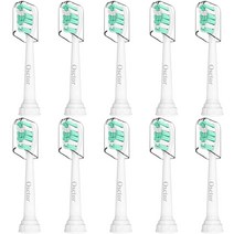 Osctor 필립스 소닉케어 플라그 컨트롤 ProtectiveClean C2 C3 C1 W G2 4100 5100 6100 전동 칫솔 HX9024 10팩 소닉 전동 칫솔 브러시, White