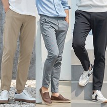 WOW374샵 남자슬랙스 4계절 세련된 편안함 360도 허리밴딩 남자편한바지 밴딩팬츠