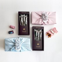 효주네키친 국산 도라지정과 250g 두세트 보자기포장 쇼핑백무료 상견례 결혼 첫인사 명절, 핑크 블루