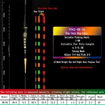 슈퍼 긴 나노 소재 주야간 이중 목적 고감도 빠른 LED 낚시 플로트 전자 발광 부표, 1-yp62-hk-02