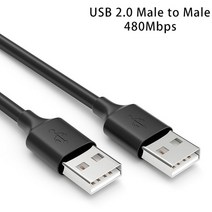 케이블 USB 2.0 연장 케이블 수-암 데이터 고속 전송 PC Xbox 스마트 TV 자동차 DVR 하드 디스크, 01 Male to Male_02 0.5m, 1개