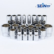 세인티에프 고강도 복스알 1/2 3/8인치 (일반 롱) 숏 소켓 비트 육각 아답터, 1/2인치 롱 20mm, 1개