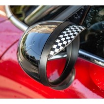 선바이저 차량용 햇빛가리개 자동차 백미러 레인 커버 스티커 BMW 미니 쿠퍼 원 JCW F54 F55 F56 F60 R55, 01 Checker